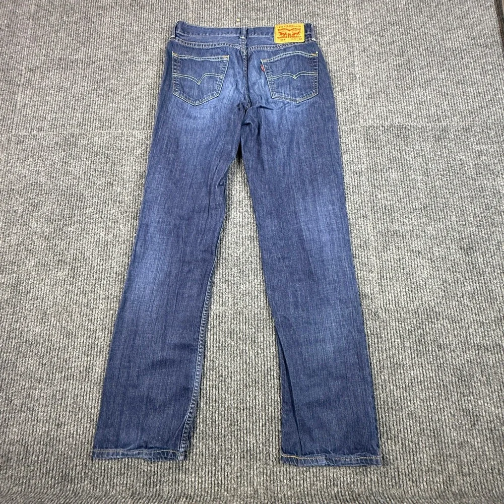 Levis 514 Mens Classic Straight Fit Dark Wash Denim Blue Jeans 30x32